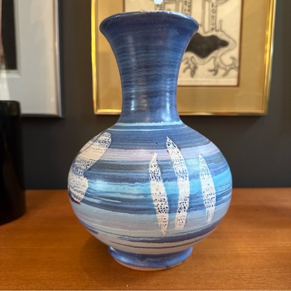 Vintage BENNETT B WELSH 1972 PACIFIC STONEWARE POTTERY DECANTER VASE Signed 9.5" - Picture 4 of 8